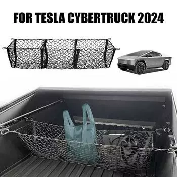 для Tesla Cybertruck 2024 грузовая сетка багажника органайзер сетчатая сетка для хранения багажника аксессуары держатель для продуктов
