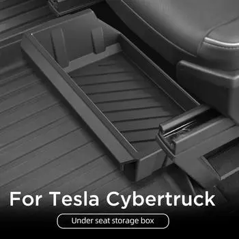 для Tesla Cybertruck 2025 2025 Переднее сиденье Нижний ящик для хранения под сиденьем Автомобильные аксессуары Ящик Тип органайзера Уборка