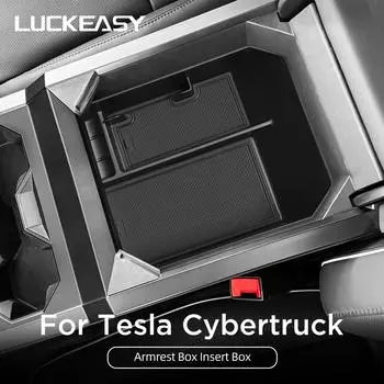 Для Tesla Cybertruck 2025 автомобильный ящик для хранения вещей центральная консоль подлокотник лоток для хранения организация уборка аксессуары для салона автомобиля
