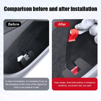 Для Tesla Highland 2024 Для модели Y 2024-2024 Автомобильные аварийные тросы для аварийной безопасности Ручки Ремни Автомобильные аксессуары