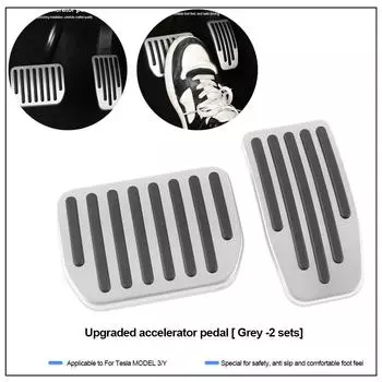 Для Tesla Model3 Model 3 Y противоскользящая и износостойкая алюминиевая педаль тормоза из сплава топлива аксессуары для стайлинга автомобиля 2 шт. чёрный