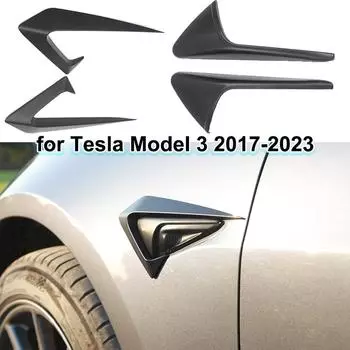 для Tesla Model 3 2017 2023 Боковая камера Защитная крышка Сигнал поворота Декоративная наклейка Крыло Крыло Декоративная крышка Аксессуары