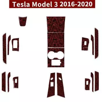 Для Tesla Model 3 2018-2025 ABS Центральная крышка управления Центральная консоль Панель Наклейка Дверная ручка Переключатель окна Декоративный