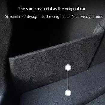 Для Tesla Model 3 2019-2021 автомобильный органайзер для заднего багажника, боковой разделитель для хранения, задний разделитель для чемодана, перегородка для хранения, аксессуары чёрный