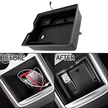 Для Tesla Model 3 2019-2024 Model Y 2024-2024 Центральный подлокотник Ящик для хранения вещей USB-концентратор Удлинитель Зарядное устройство Автомобильные аксессуары Интерьер CHINA