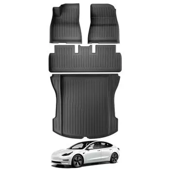 для Tesla Model 3 2025-2025 3D TPE автомобильные коврики в багажник водонепроницаемые защитные автомобильные аксессуары