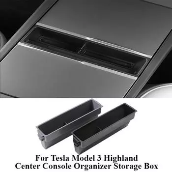 Для Tesla Model 3 Highland 2024 Аксессуары Центральная консоль Органайзер Ящик для хранения Скрытый ящик для зарядки телефона Расширенный ящик для хранения