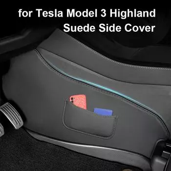 для Tesla Model 3 Highland 2024 центральная консоль боковая защитная крышка задний боковой воздухозаборник кожаная защита противоударная накладка for M3 Highland