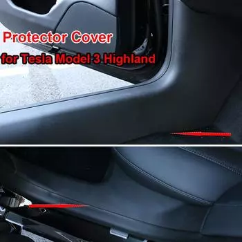 Для Tesla Model 3 Highland 2024 года противоударная защита порога передней и задней двери, защитная накладка под сиденьем, аксессуары из термоэластопласта for M3 2024