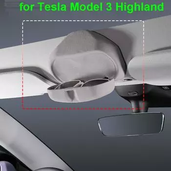 Для Tesla Model 3 Highland 2024 Model Y 2023 Чехол для солнцезащитных очков Держатель для солнцезащитных очков Защитный багажник на крышу Аксессуары для интерьера