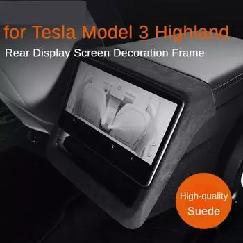 для Tesla Model 3 Highland 2024 Задний дисплей Экран Отделка Крышка Задний Кондиционер Выход Декор Защитник Модифицированные Аксессуары for M3 Highland красный