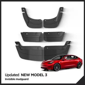 для Tesla Model 3 Highland 2025 брызговики невидимые передние и задние крылья колеса аксессуары для модификации автомобиля брызговики 6 шт./комплект