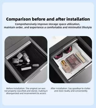 для Tesla Model 3 Highland 2025 Центральный ящик для хранения вещей Центральная консоль Лоток Силиконовый органайзер Укладка Уборка
