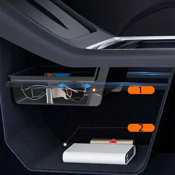 Для Tesla Model 3 Highland 2025 скрытый ящик для хранения вещей, центральная консоль автомобиля, подлокотник спереди и сзади, флокированная многослойная сетка, организованная