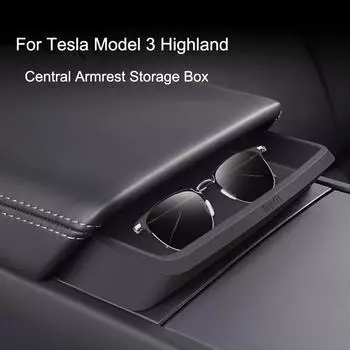 Для Tesla Model 3 Highland Центральный подлокотник Ящик для хранения Многофункциональный автомобильный чехол для хранения очков и телефона Аксессуары
