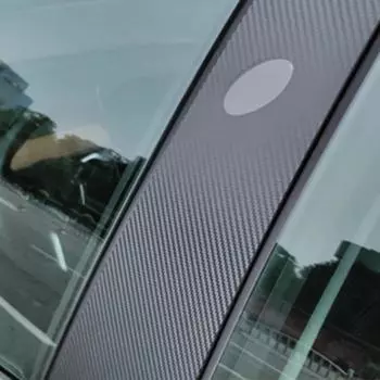 Для Tesla Model 3 Model3 2017 2018 2019 Имитация углеродного волокна наклейка на центральную стойку окна защитная пленка против царапин пленка чёрный