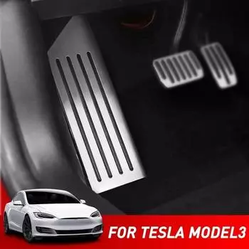 Для Tesla Model 3 Model3 аксессуары Алюминиевый сплав педаль акселератора газ топливо тормоз педаль подставка чехол для педали автомобильный стиль 1PCS Rest Pedal
