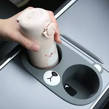 Для Tesla Model 3 Model Y Центральный пульт управления держатель для стакана воды мультяшный медведь держатель для бутылки с напитком автомобильный держатель для стакана автомобильные аксессуары