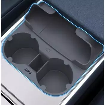 Для Tesla Model 3 Model Y Чехол для очков Подстаканник 2 в 1 Центральная консоль Ящик для хранения вещей Автомобиль белый