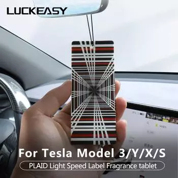 Для Tesla Model 3 Model Y Model X Model S автомобильные аксессуары для интерьера клетчатый ароматический планшет освежитель воздуха ароматный M3YXS-PLAID01