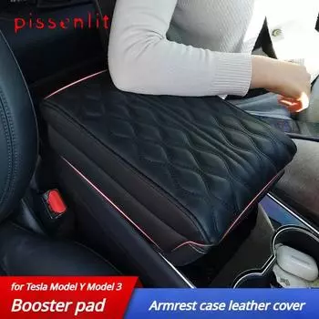 Для Tesla Model 3 Model Y подлокотник защитный чехол память хлопковый усилитель подлокотник кожаный чехол защитная накладка из искусственной кожи чёрный
