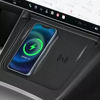 Для Tesla Model 3 Model Y силиконовый противоскользящий коврик для центрального управления автомобиля, беспроводной зарядки мобильного телефона, нескользящий силиконовый коврик чёрный