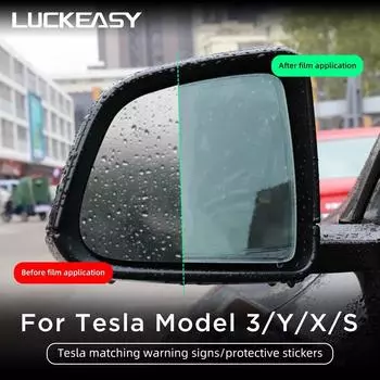 Для Tesla Model 3 Model YXS 2017-2023 Автомобильное боковое зеркало заднего вида Водонепроницаемая противотуманная пленка Боковое окно Стеклянная пленка model3 MY-rearview mirror