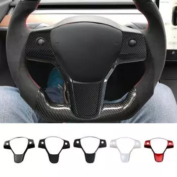 Для Tesla Model 3 Рулевое колесо Чехол Для Model 3 Рулевое колесо ABS Наклейки на кнопки Декоративная накладка Рамка для Tesla ярко-красный