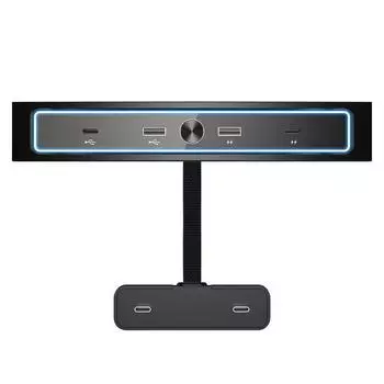 Для Tesla Model 3 Y 2021 2022 USB LED Hub адаптер центральной консоли быстрое зарядное устройство шунтирующий концентратор автомобильный адаптер разветвитель питания удлинитель