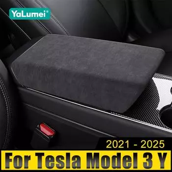 Для Tesla Model 3 Y 2021 2022 2023 2024 2025 автомобильный центральный консольный подлокотник защитный декоративный чехол наклейка чехол чёрный