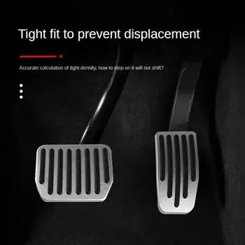 Для Tesla Model 3 Y Highland 2024 2024 2024 Педали Чехол Аксессуары Алюминиевый Сплав Ускоритель Газ Топливо Тормозные Накладки Коврик красный