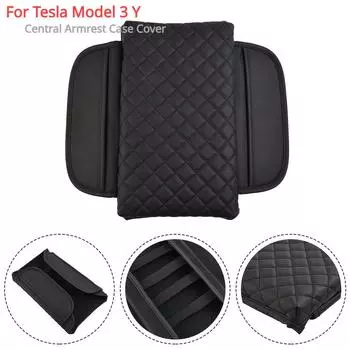 Для Tesla Model 3 Y модифицированный центральный подлокотник чехол кожаный чехол для руки без запаха память пространства хлопок кожа сшитый вручную 2024 CHINA