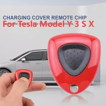 Для Tesla Model 3 Y Пульт дистанционного управления дверью автомобиля Зарядка нового зарядного устройства энергии Кнопка для открытия крышки двери Чип Аксессуары