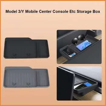 Для Tesla Model 3 Y ящик для хранения на приборной панели навигационный экран задний держатель для очков нескользящий лоток для хранения солнцезащитных очков чёрный