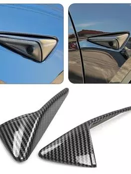 Для Tesla Model 3/Y/X/S защитная крышка боковой камеры из углеродного волокна, накладка на крыло, аксессуары для модификации автомобиля Tesla 2017-2022