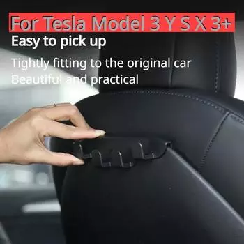 Для Tesla Model 3 YSX 3+ Highland Seat Spinrest Hook Вешалка для переднего сиденья ABS Стеллаж для хранения с 4 крючками Автомобильные аксессуары 2017-2024