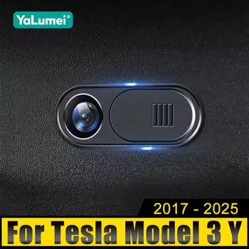 Для Tesla Model 3 YXS 2017-2019 2020 2021 2022 2023 2024 2025 крышка автомобильной камеры защищает конфиденциальность протектор веб-камера слайд наклейка