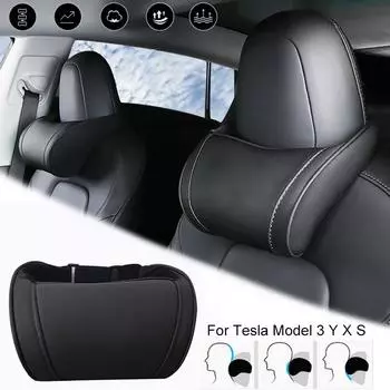 Для Tesla Model 3 YXS Подушка для шеи Подголовник Подушка для автомобильного сиденья Подголовник Подушка для поддержки головы Модель Y Аксессуары чёрный