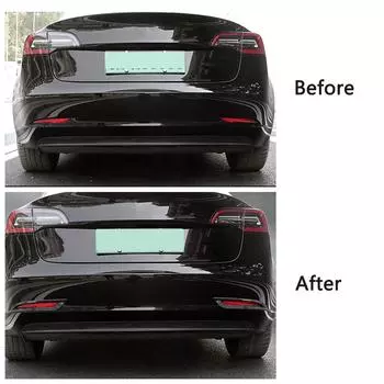 Для Tesla Model 3 задняя противотуманная фара противотуманная фара кольцевая рамка крышка отделка черный углеродное волокно серебристый цвет чёрный