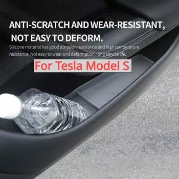 Для Tesla Model S ящик для хранения на боковой двери, передняя задняя дверь, водонепроницаемый ящик, ручка, подлокотник, органайзер, аксессуар серый