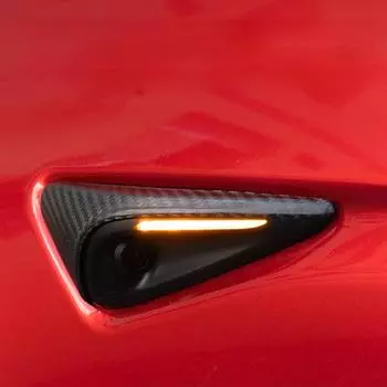 Для Tesla Model Y 2017 - 2025 Model 3 2025+ Боковая крышка камеры из настоящего углеродного волокна Накладка на поворотник Внешние аксессуары