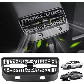 Для Tesla Model Y 2025 2025 2025 2020 Задняя крышка воздуховода под сиденьем Решетка воздухозаборника для кондиционера Автомобильные аксессуары