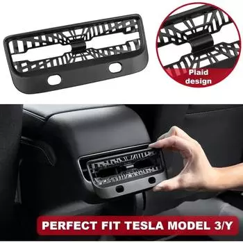 Для Tesla Model Y 2025 2025 2025 2020 Задняя крышка воздуховода под сиденьем Решетка воздухозаборника для кондиционера Автомобильные аксессуары
