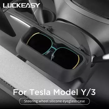 Для Tesla Model Y 2025 автомобильный ящик для хранения очков Модель 3 2025-2025 автомобильный органайзер для солнцезащитных очков чехол аксессуары для салона автомобиля