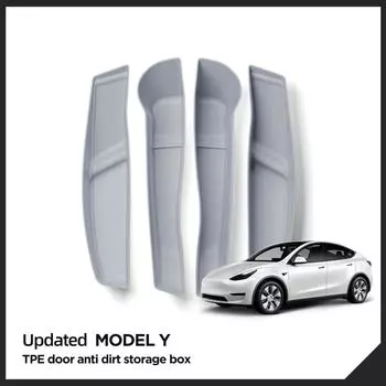 для Tesla Model Y 2025 автомобильный ящик для хранения на дверце автомобиля, подставка для хранения на ручке передней и задней двери, контейнер, органайзер, аксессуары чёрный
