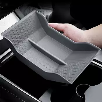 Для Tesla Model Y 3 2025 2025 2025 Центральная консольная коробка для хранения вещей Центральный подлокотник Органайзер Лоток для внутренних аксессуаров Органайзер