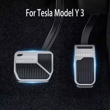 Для Tesla Model Y 3 автомобильные педали накладки на крышки новые ABS PC педаль акселератора тормоза аксессуары серебряный