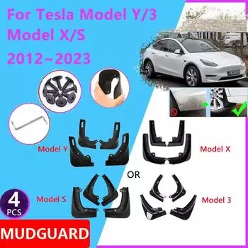 Для Tesla Model Y 3 Model XS 2012~2024 2015 2020 Авто Крыло Переднее Заднее Брызговик Защитный Щиток Анти-Брызговик Автомобильные Аксессуары