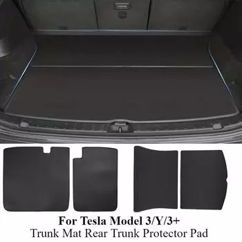 Для Tesla Model Y Model 3 Highland 2024 коврик для багажника, защитная накладка на спинку заднего сиденья, всепогодный раздельный коврик для собак, противоударный коврик для домашних животных