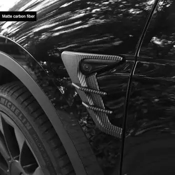 Для Tesla Model Y Model 3 Модификационные аксессуары Карбоновый спойлер Боковая панель крыла Крышка спойлера Пылезащитный чехол Боковые части камеры матовый черный